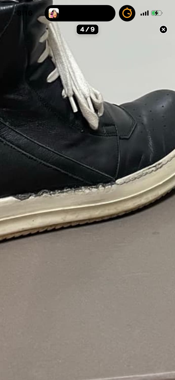 릭오웬스 지오바스켓 검정 박스 끈 O (정품) 네고가능해요:) 상품이미지8