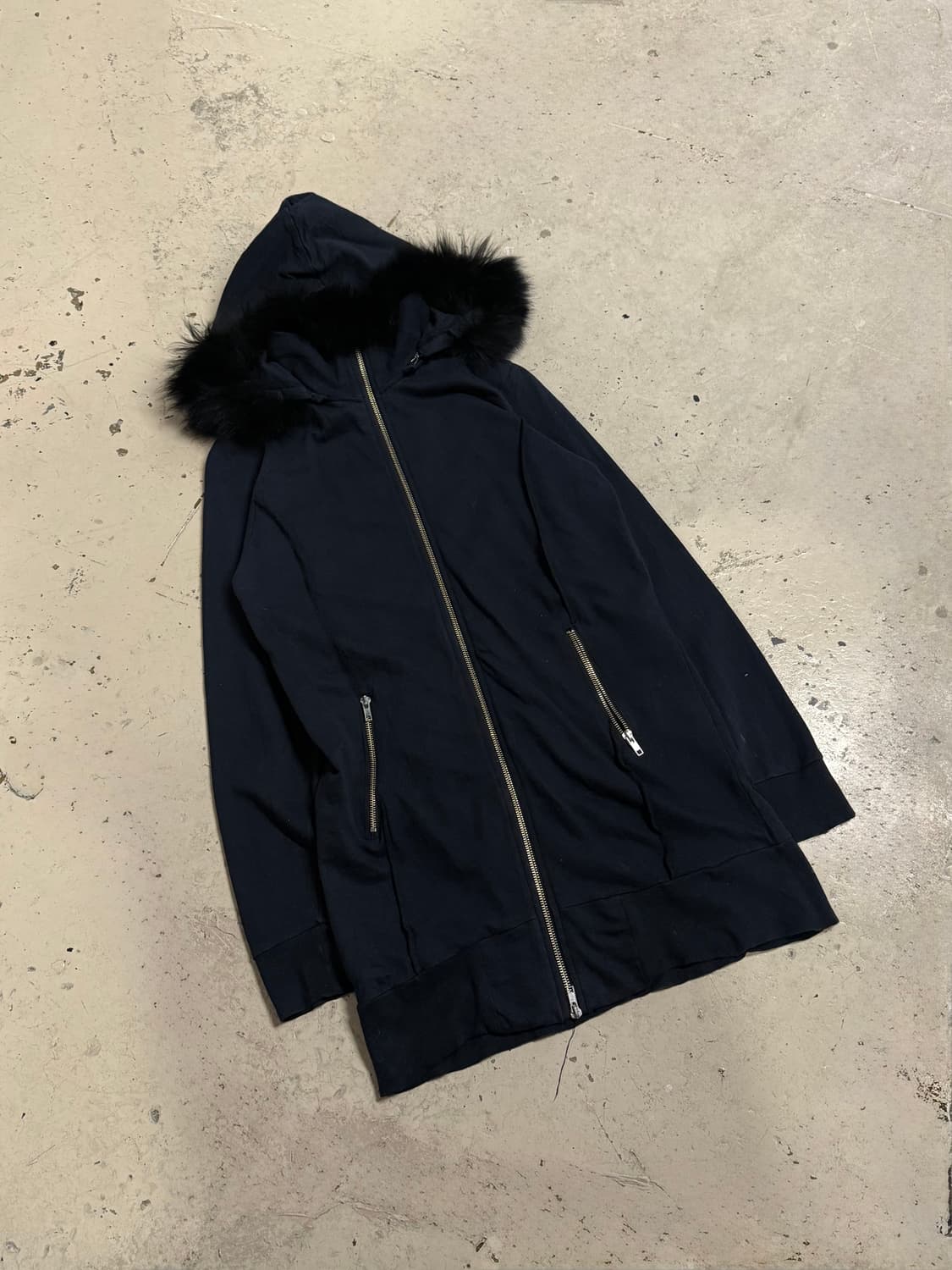 Fuga python fur trimming hood zip-up 상품이미지4