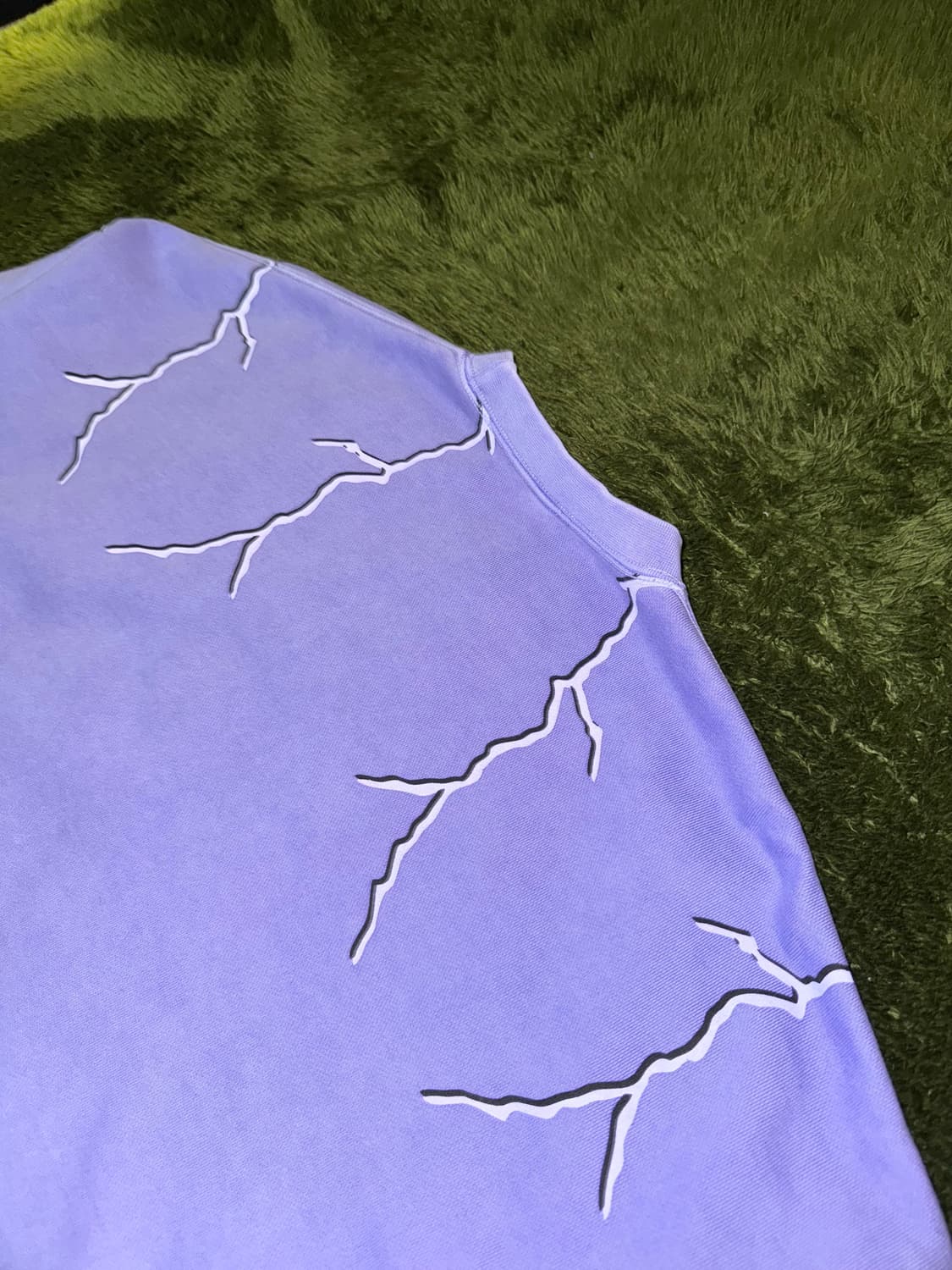 [XL] REOVER 리오버 라이트닝 그래픽 가먼트 다잉 스웻셔츠 퍼플 상품이미지9