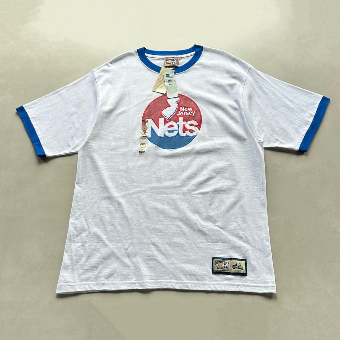 [L-XL](새상품)마제스틱 NBA 뉴저지 링거 반팔 티셔츠 상품이미지3