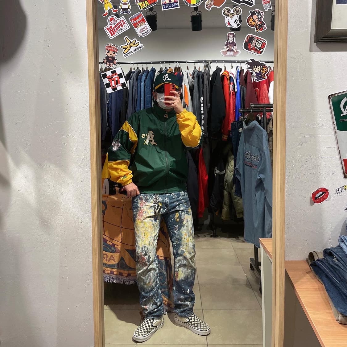 스타터 오클랜드 애슬레틱스 바람막이 XL 상품이미지5