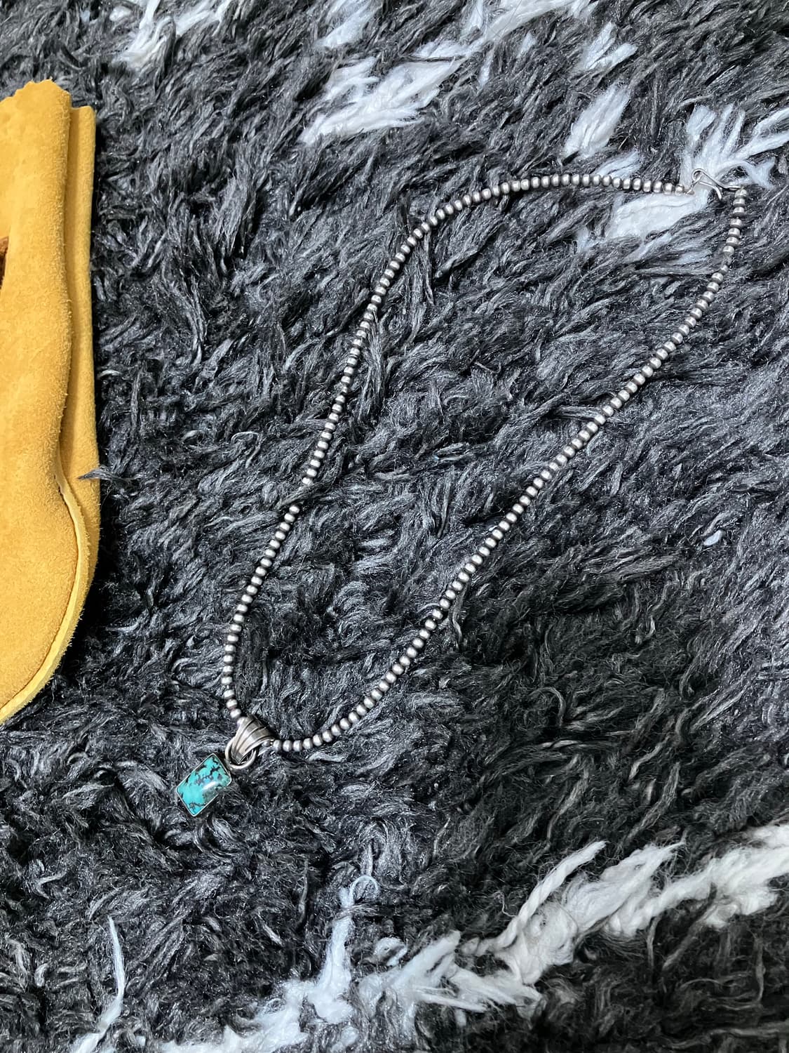 네이티브 아메리칸 스털링실버 터콰이즈 펜던트 목걸이 925 나바호 터키석 상품이미지2