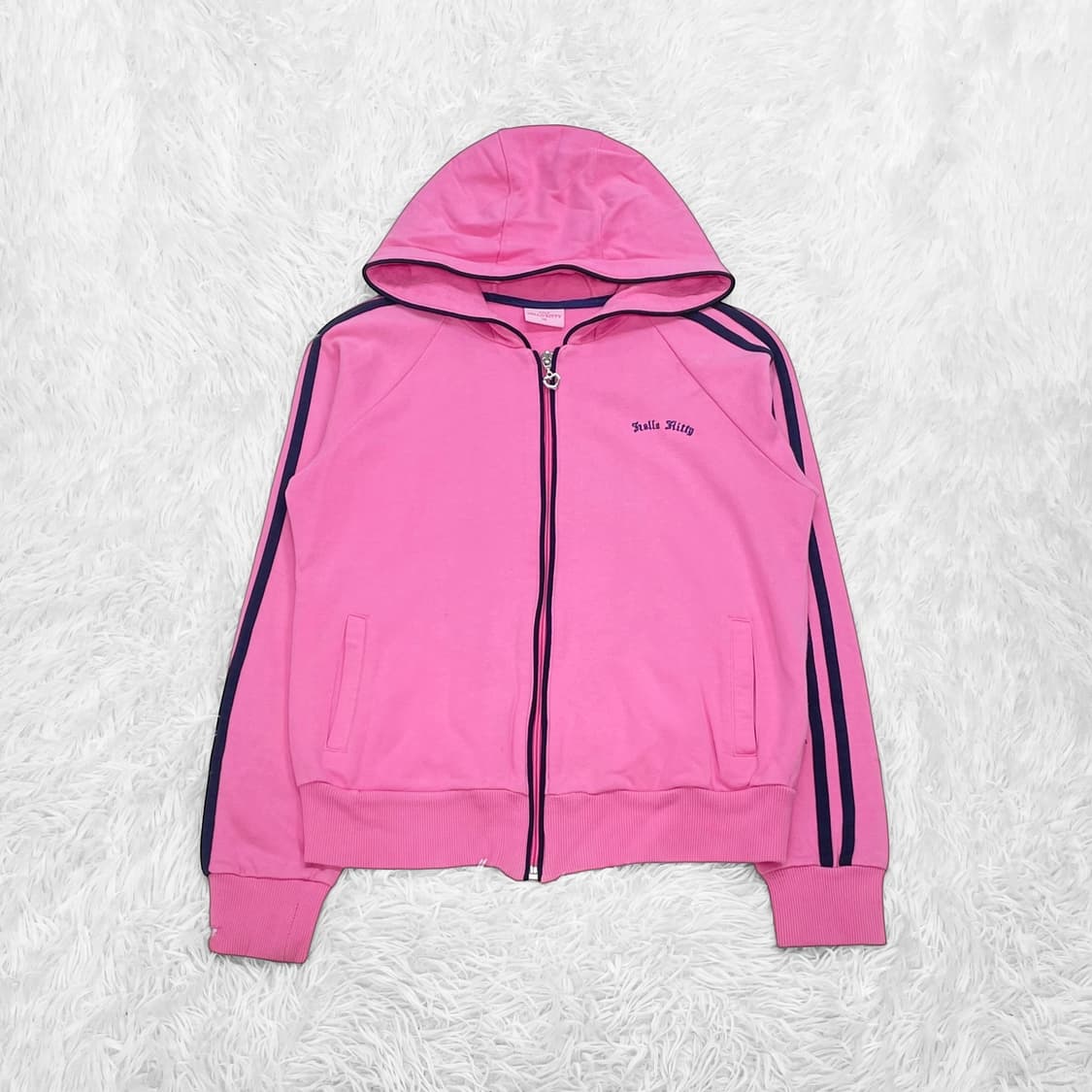 헬로키티 갸루 펑크 후드집업 핑크 상품이미지3