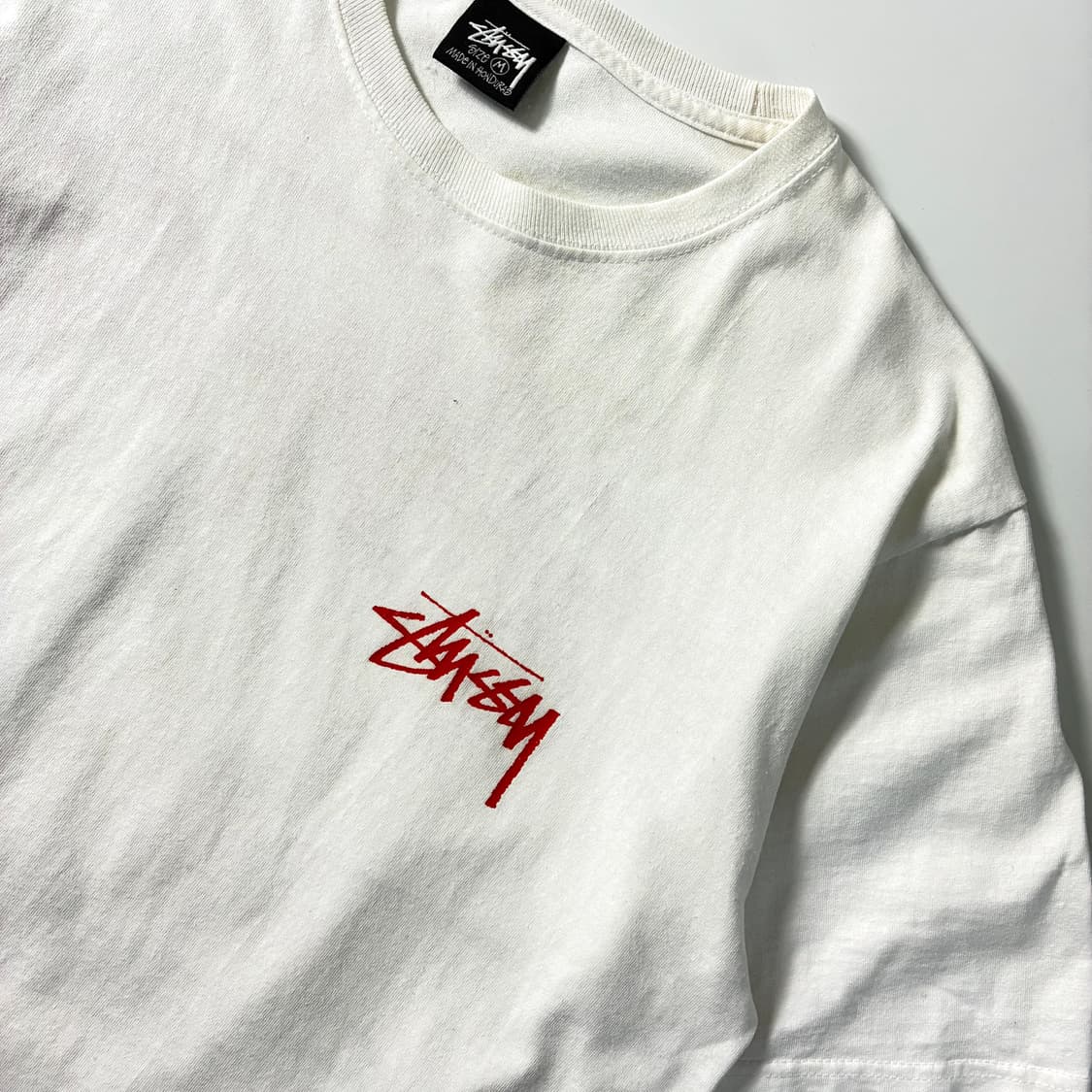 Stussy  스투시 비트 크레이지 화이트 반팔티셔츠  상품이미지5