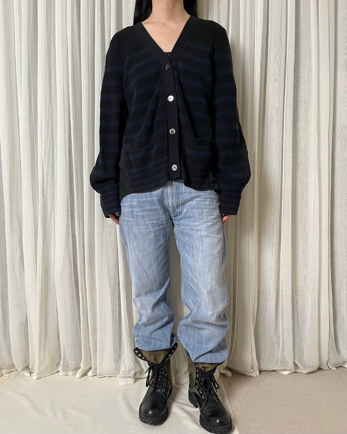 사카이 셔츠 도킹 가디건 sacai 레이어드 스트라이프 가디건 상품이미지10