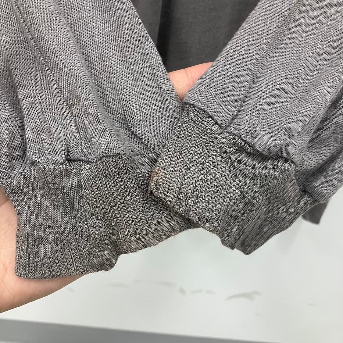 릭오웬스 07ss wishbone 그레이 브이넥 롱슬리브 38 상품이미지5