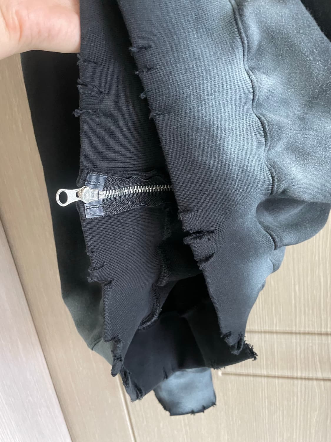 그런지 고스 갸루 펑크 아메카지 타이다이 블랙 데미지 후디 상품이미지5