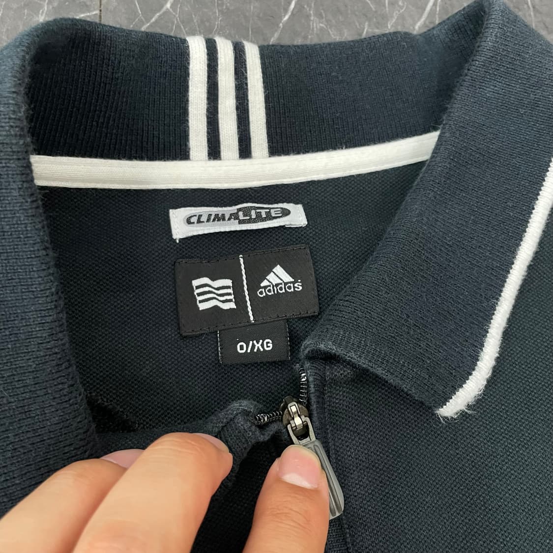 아디다스 블랙 카라넥 롱 슬리브 반집업 상품이미지5