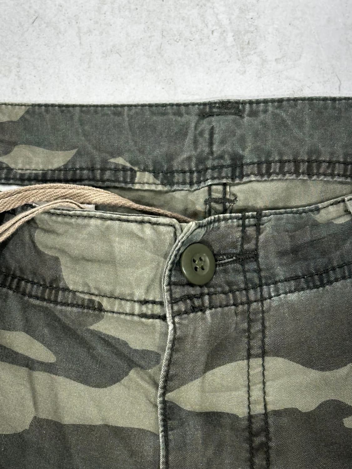 일본 빈티지 카키 와이드 밀리터리 카모 카고 팬츠 군복 바지  상품이미지7