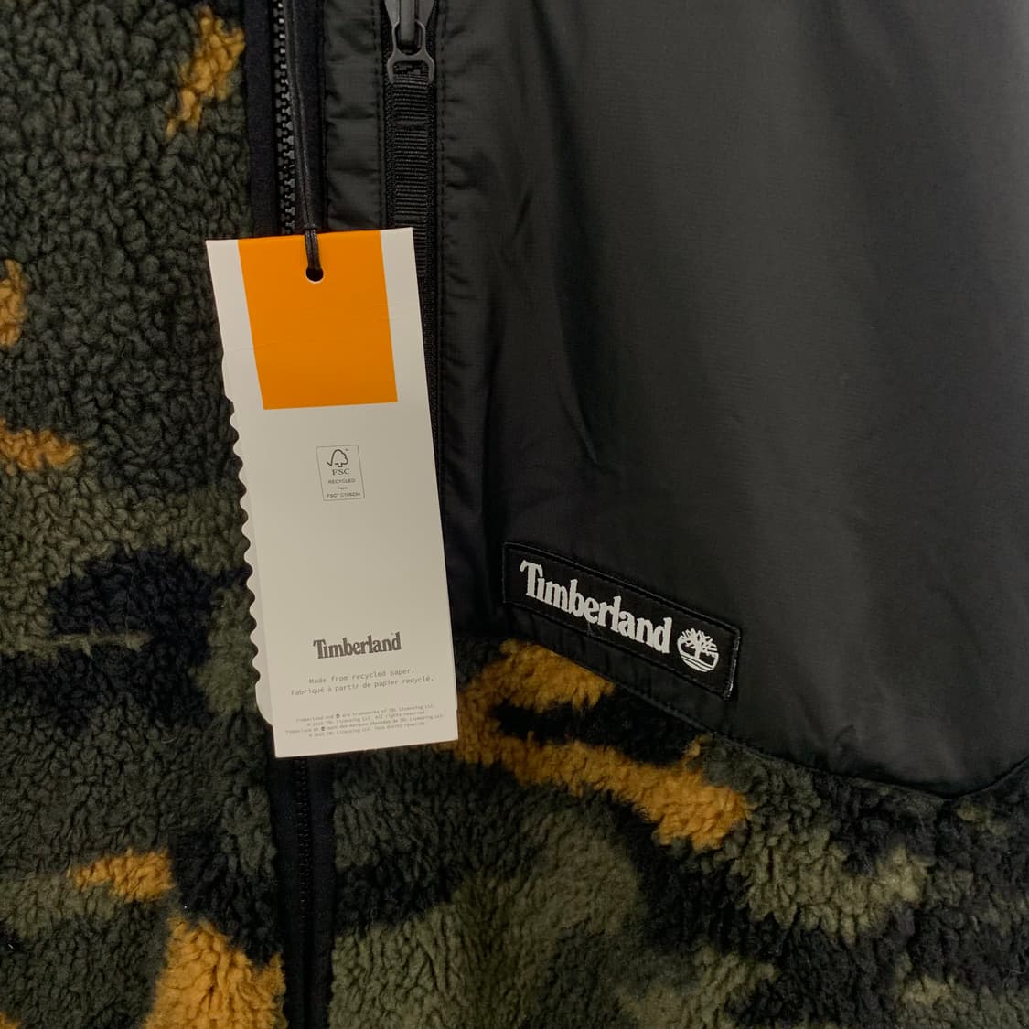 새상품 팀버랜드 카모 패턴 쉐르파 자켓 상품이미지5
