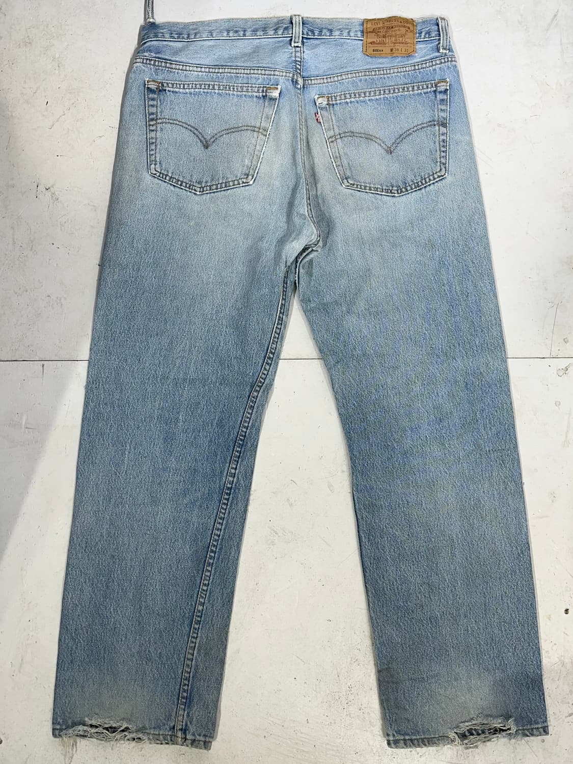 리바이스 501xx made in USA 연청 워싱 데님 팬츠 청바지  상품이미지5