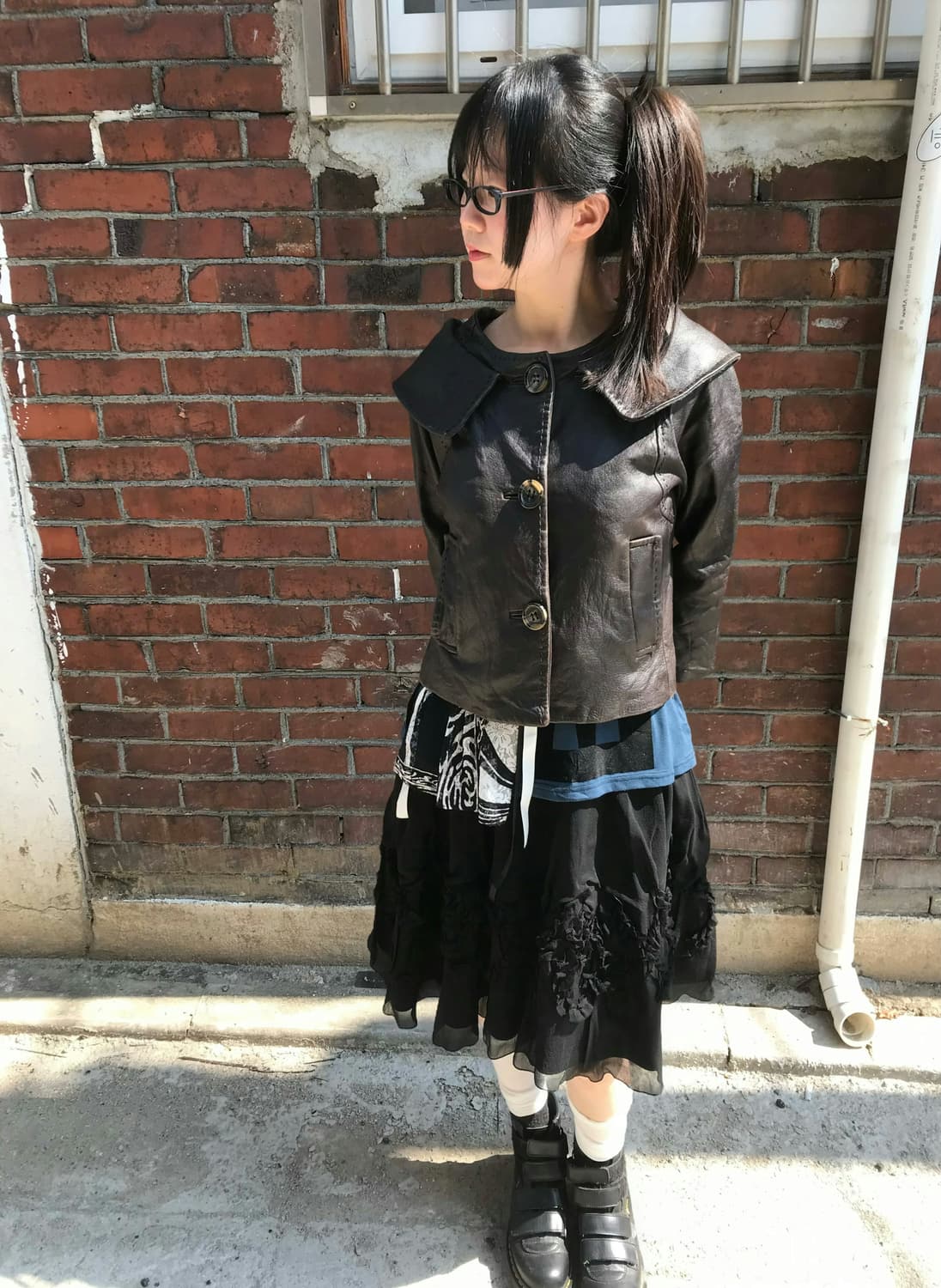 vintage black pattern skirt (25inch) 상품이미지8