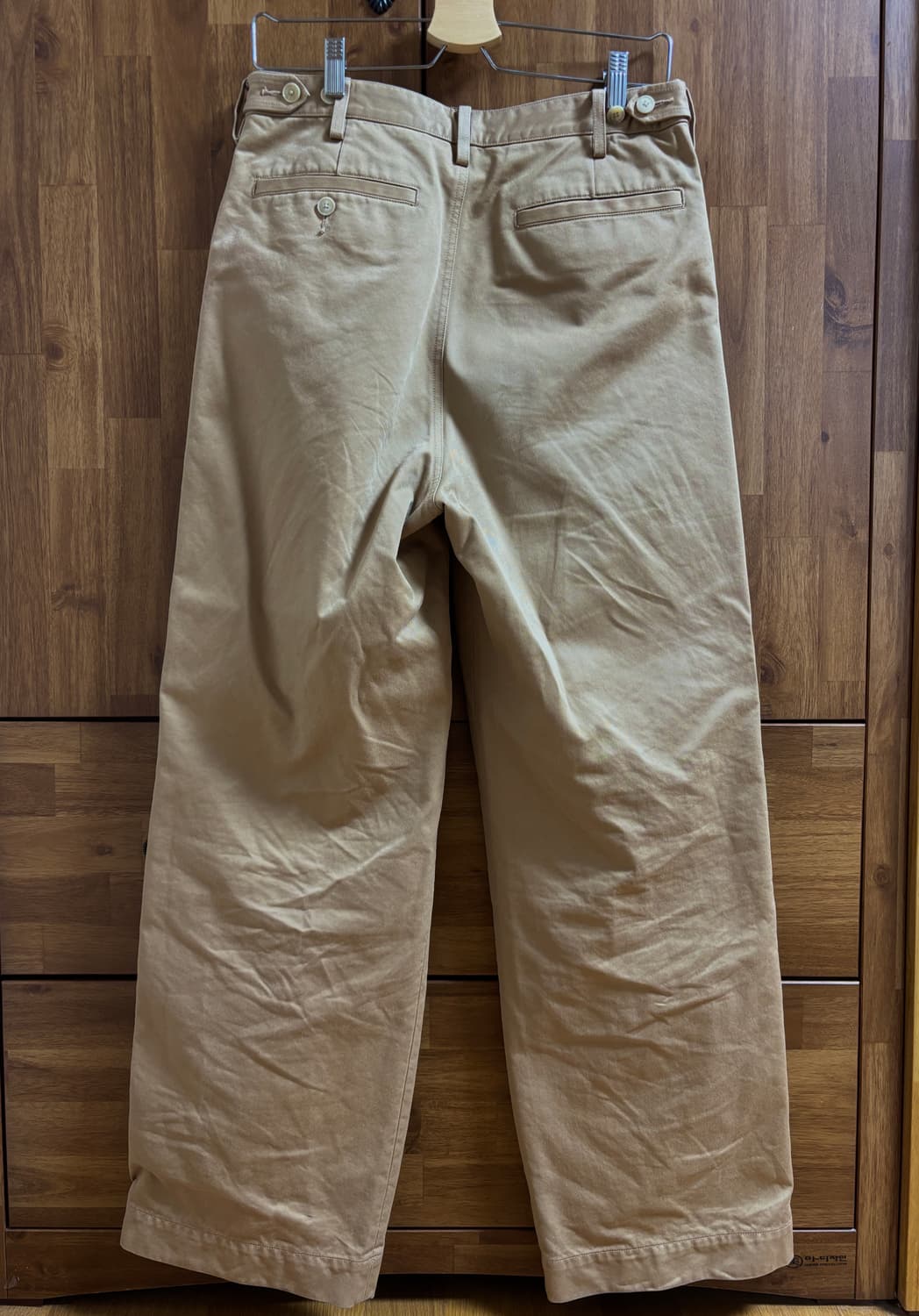 [3] 오라리 워시드 핀스 치노 원턱 팬츠 (카멜 브라운) 상품이미지2