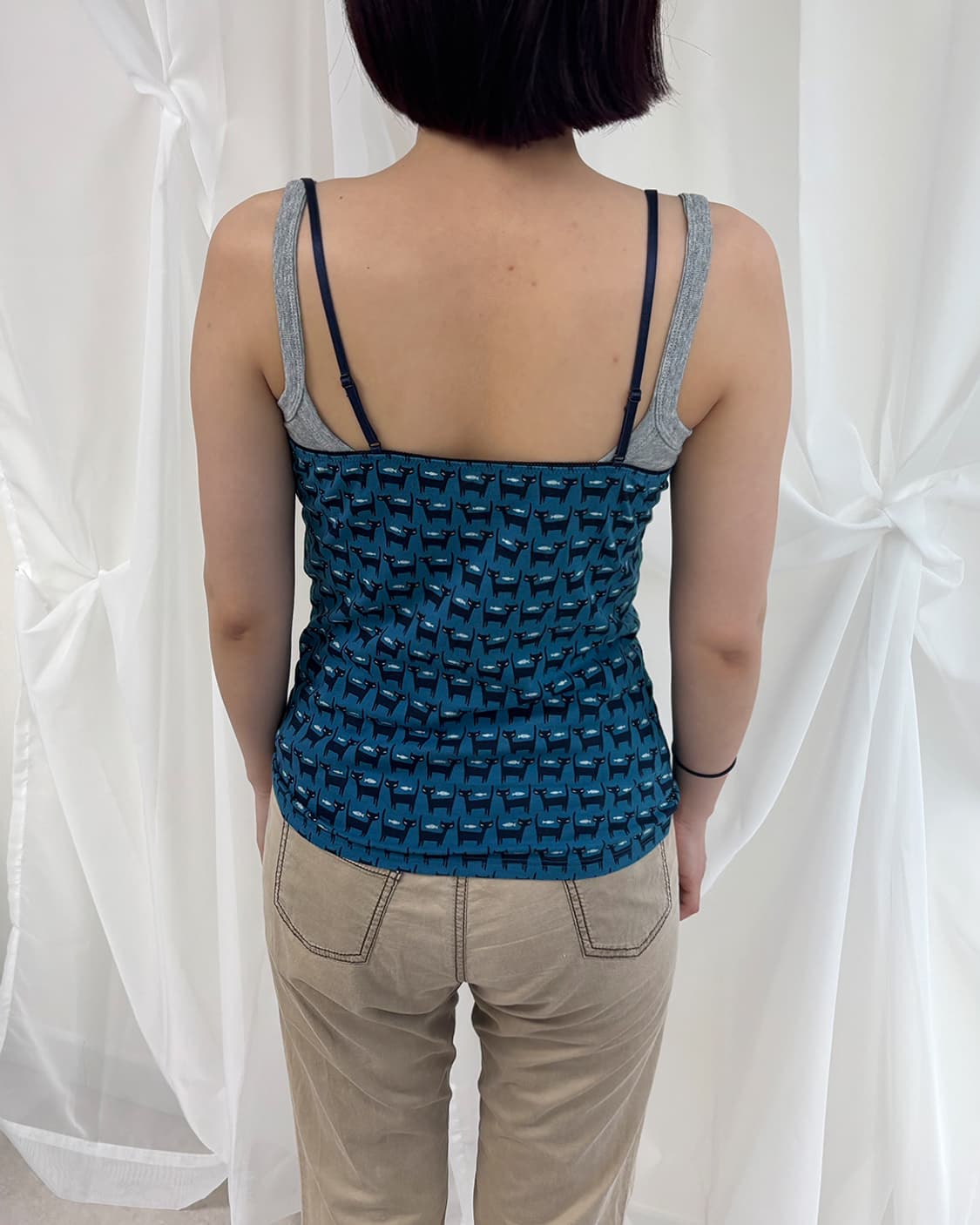 UNIQLO neko fish pattern lace sleeveless 상품이미지10