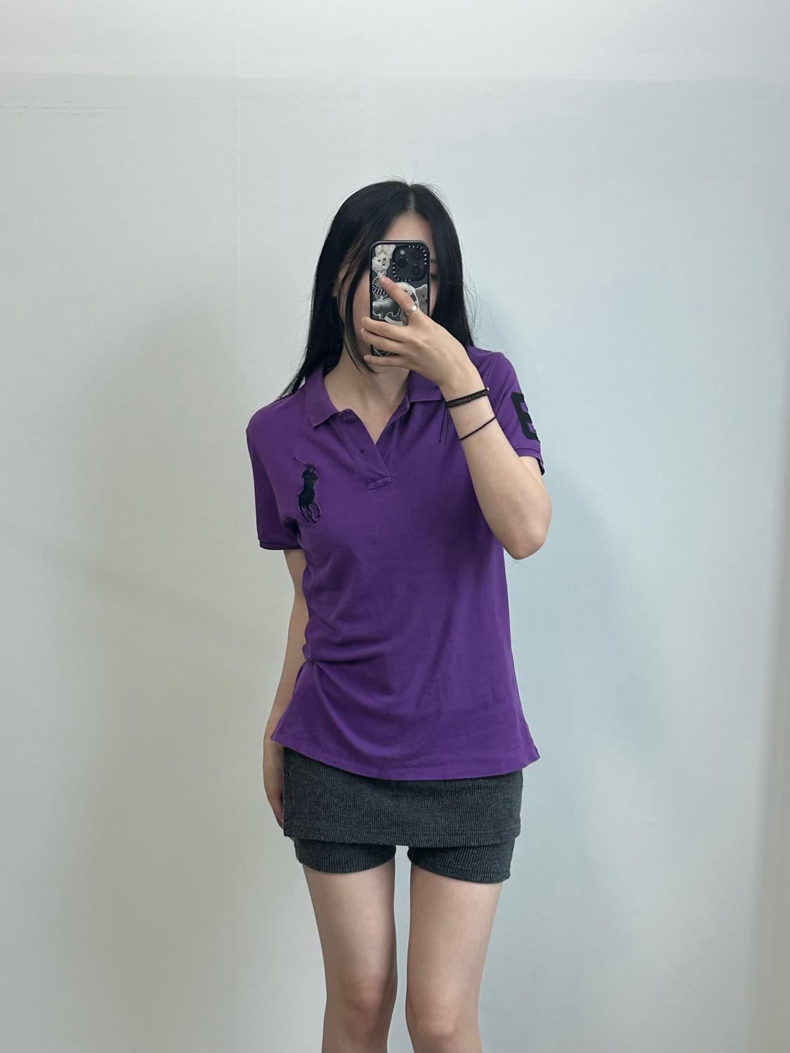 폴로 랄프로렌 빅포니 퍼플 피케 반팔 카라 티셔츠 상품이미지1