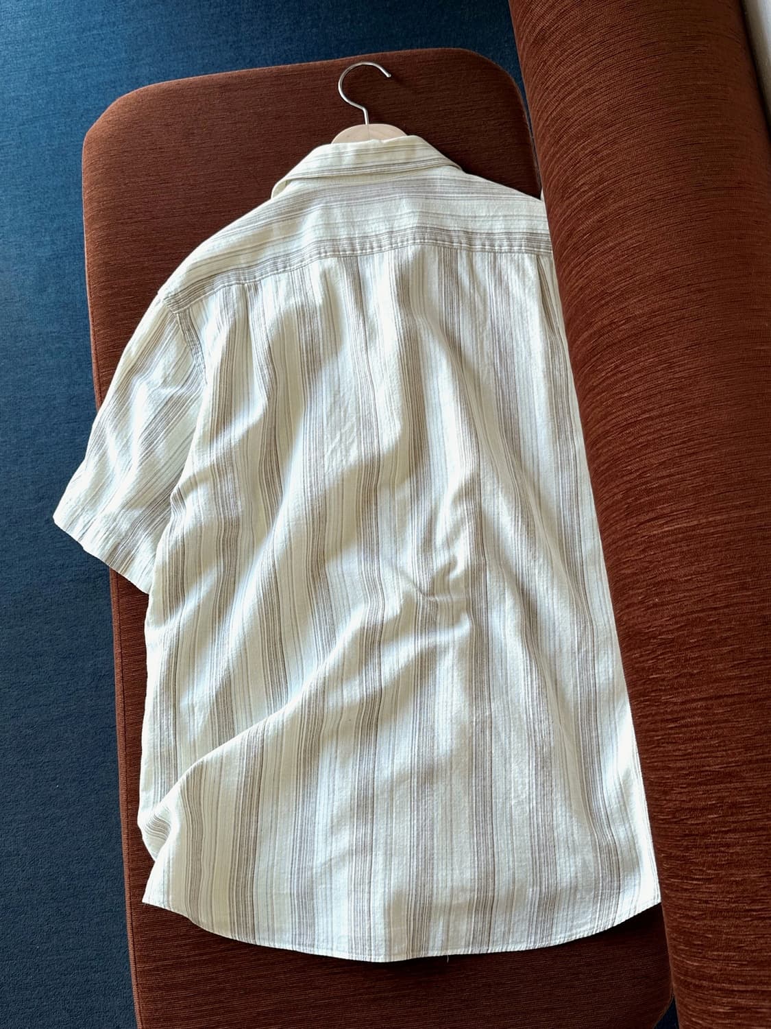 Light fabric natural check shirt 상품이미지4