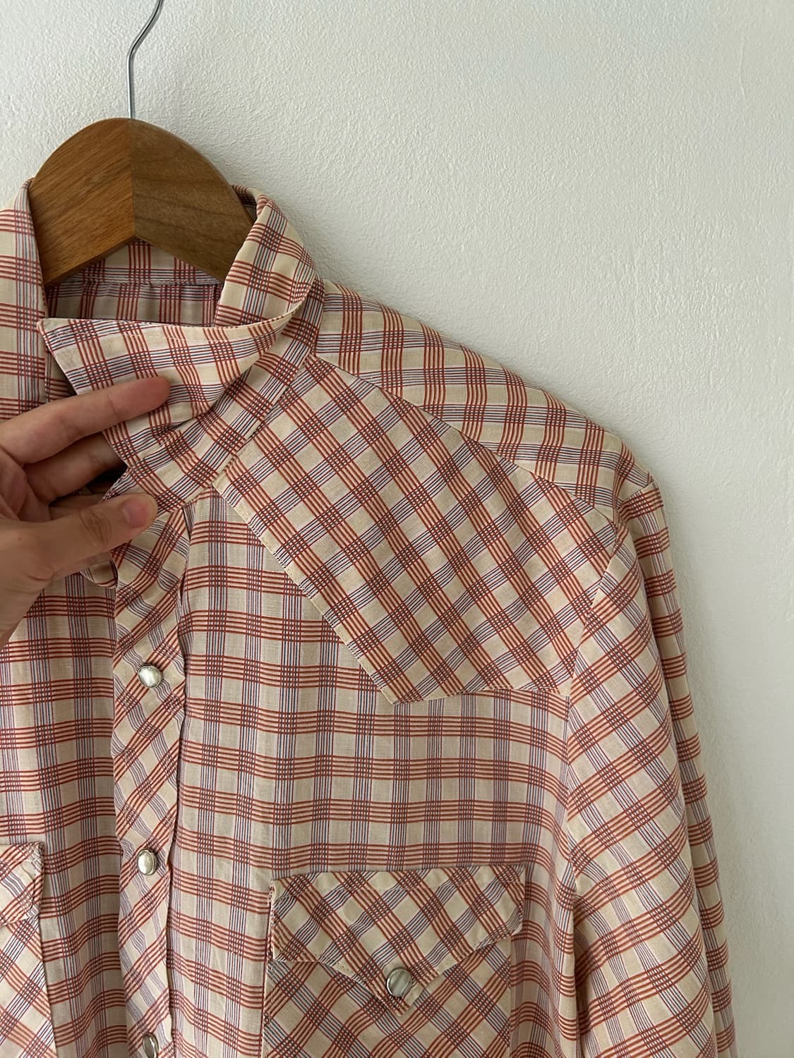 80s vtg USA Round-up  Western Wear shirt 상품이미지3