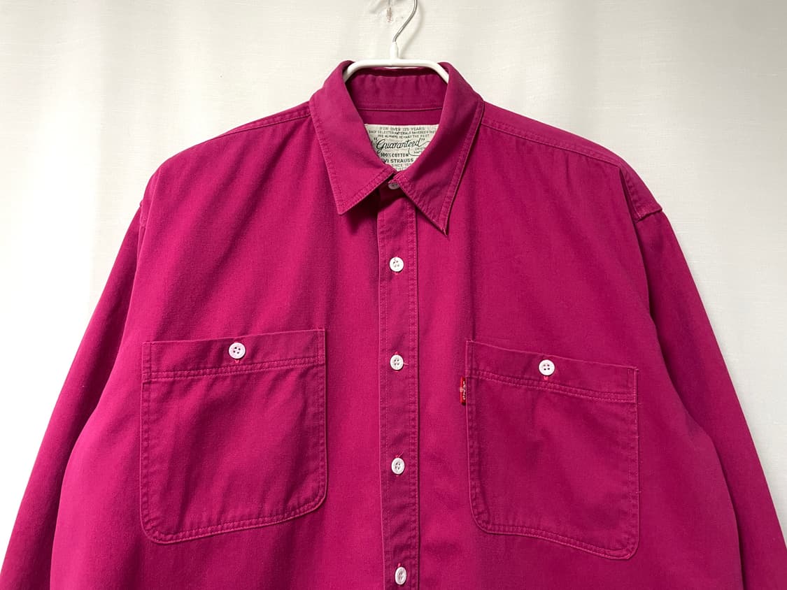 리바이스 부드러운 코튼 워크셔츠 L _ 마젠타 상품이미지2