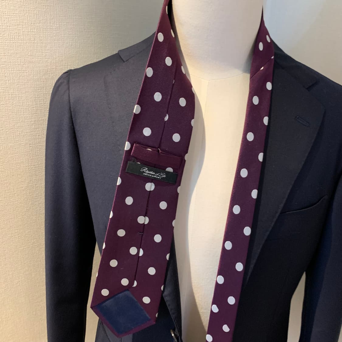유나이티드 애로우즈 도트넥타이 100실크 최상급 A+등급 8.3cm 상품이미지2