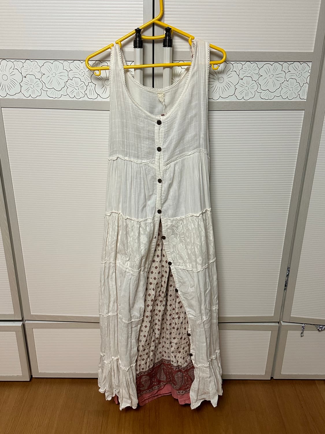 빈티지 레이어드 아이보리 원피스 바퀴벌레핏 빈티지크루 상품이미지2