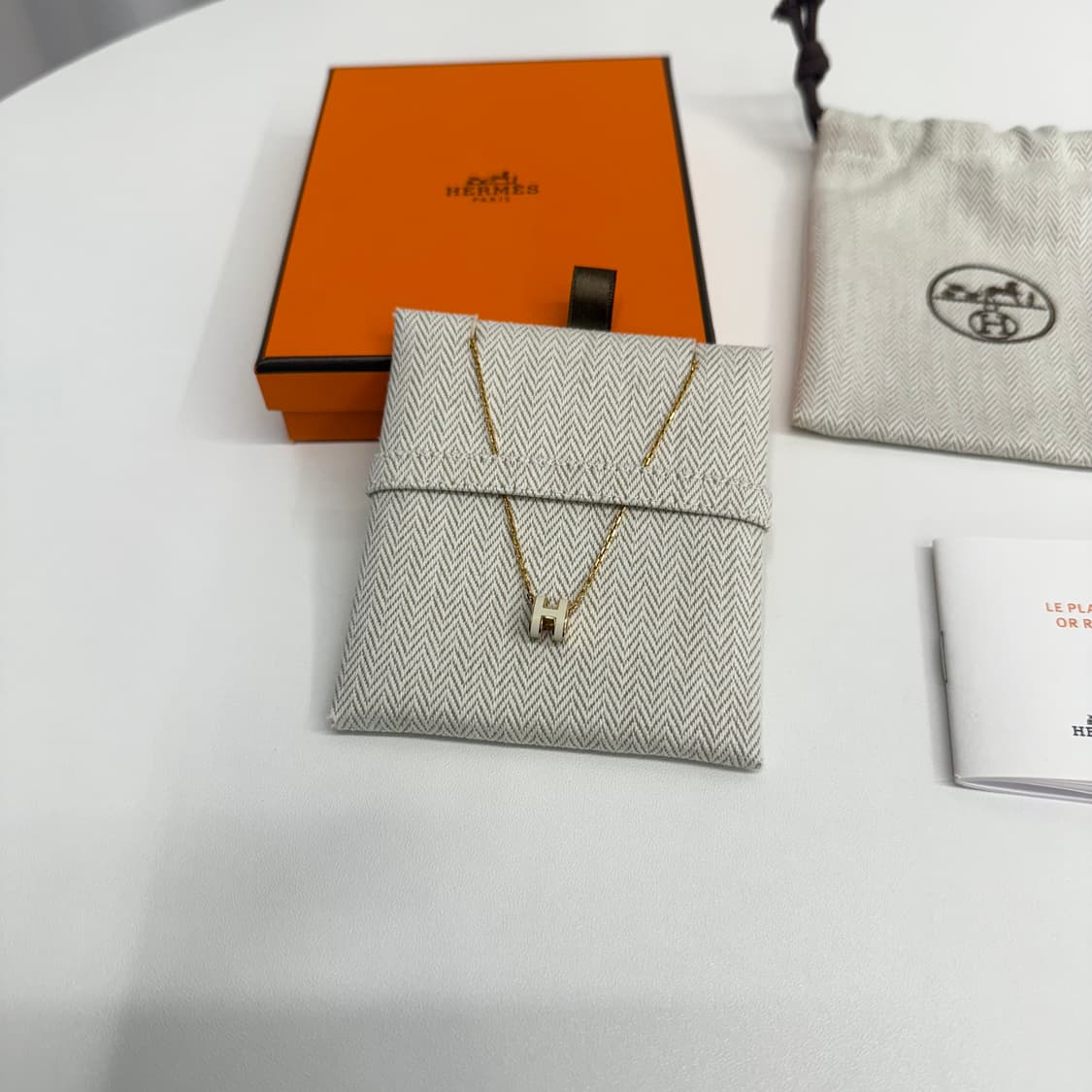 [정품] 에르메스 팝아슈 미니 목걸이 화이트 골드 상품이미지2