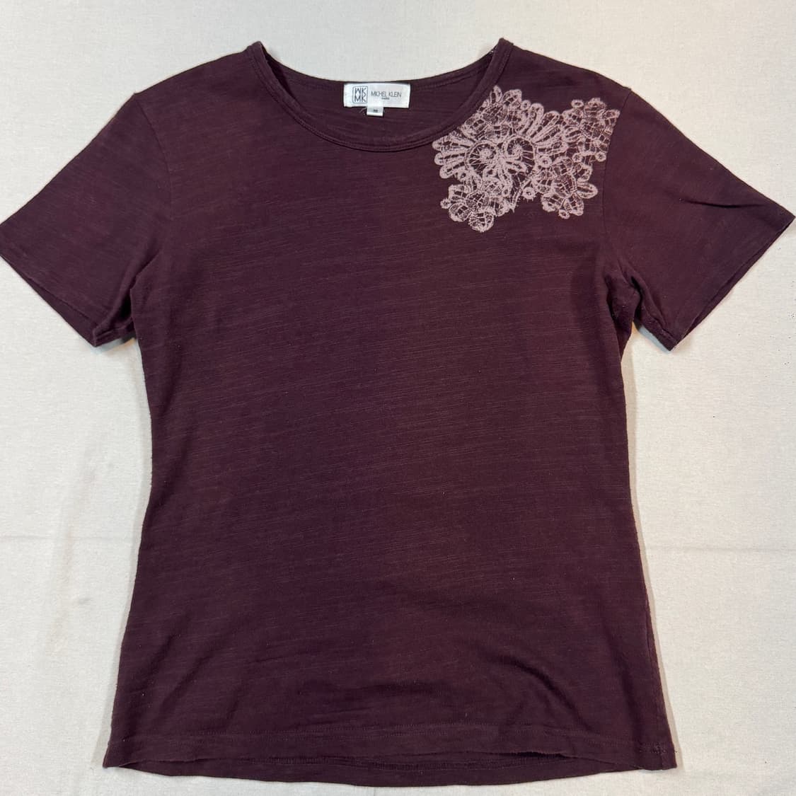 S) 미쉘 클랑 Michel Klein 슬러브 반팔 티셔츠 상품이미지2