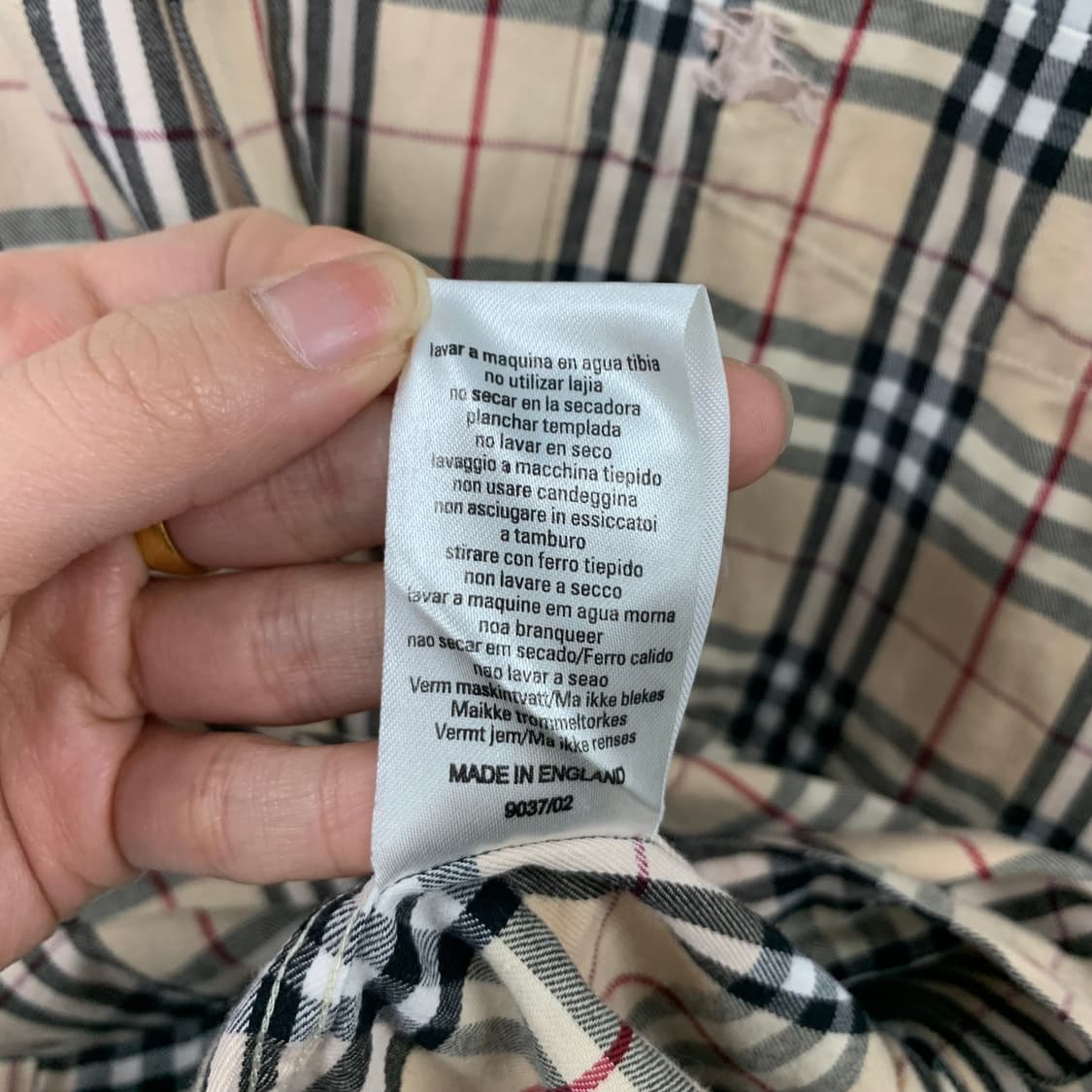 버버리 포켓 자수로고 노바체크 셔츠 상품이미지6