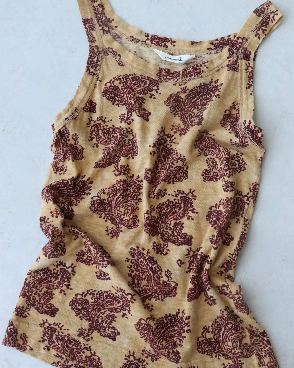 [45rpm] Paisely Sleeveless Tank Top 상품이미지4