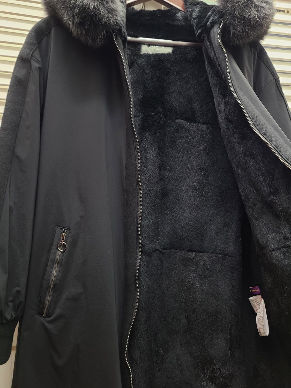 올리비아로렌 모피 롱 후드 패딩 상품이미지4