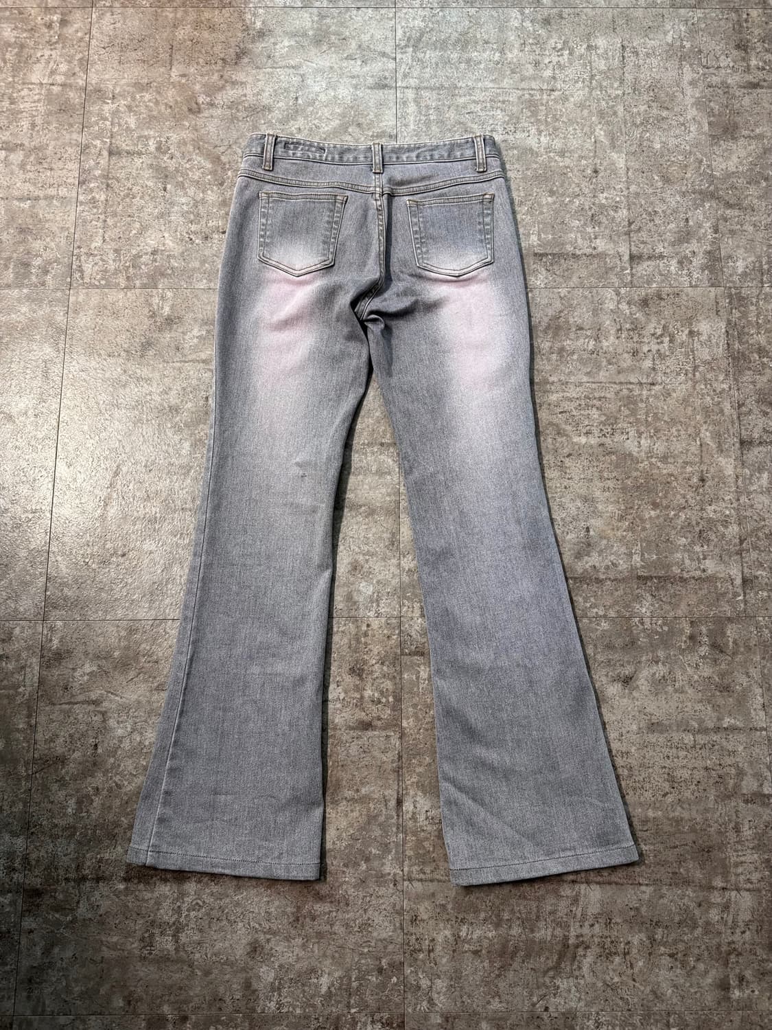 아일렛 디테일 핑크 워싱 부츠 컷 데님 상품이미지6