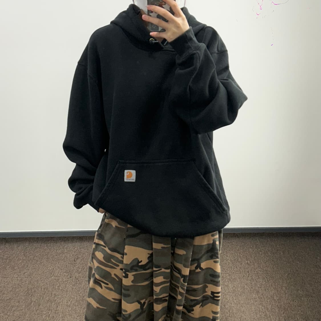 Carhartt 칼하트 usa 오리지널 블랙 후드티 상품이미지1