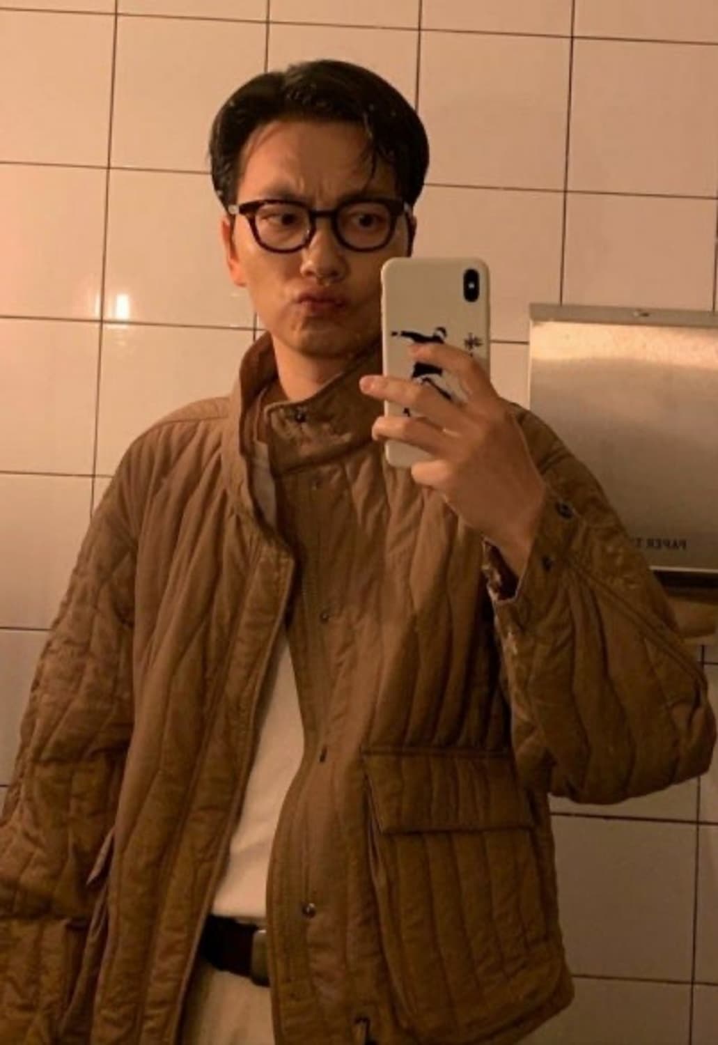 언어펙티드 패딩 블루종 S 판매 (이동휘 착용) 상품이미지5