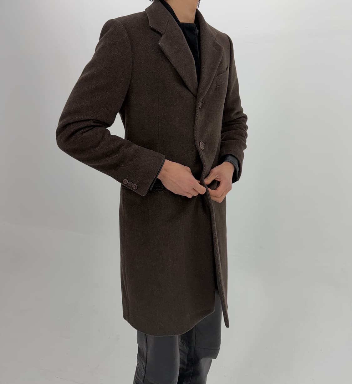 00’s Armani Collezioni herringbone coat 상품이미지3