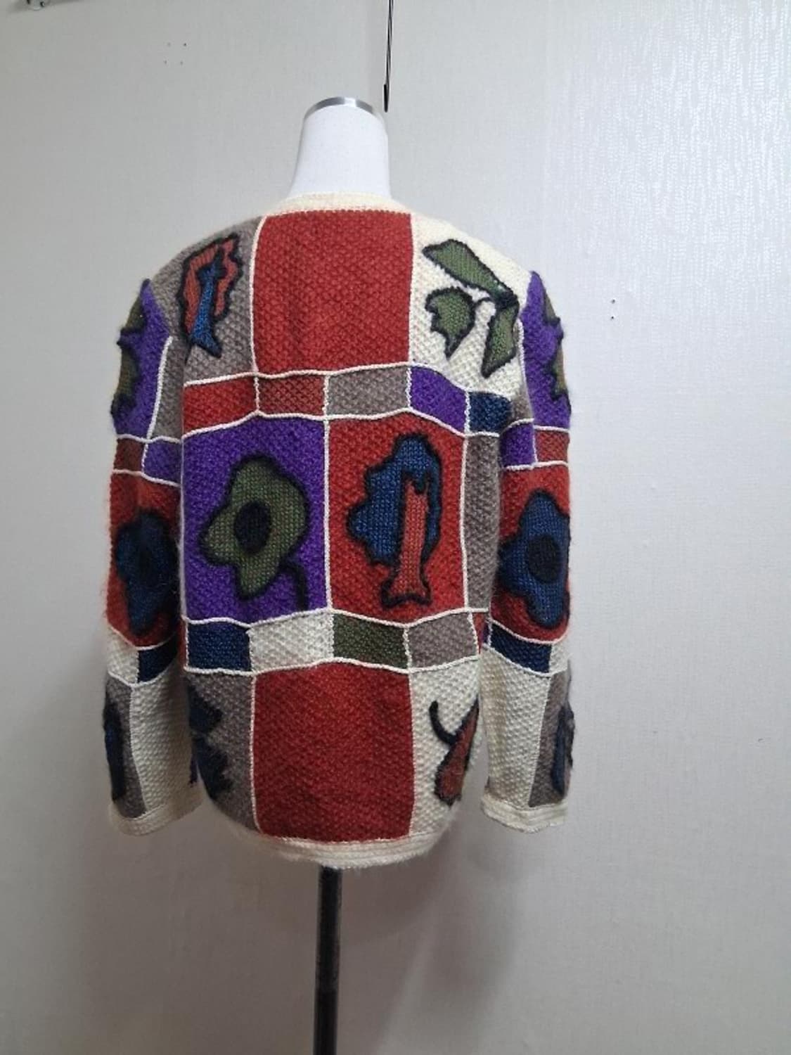 일본빈티지 Anpulr super 입체뜨게 크로셰 폼폼 뜨게울니트가디건  상품이미지2