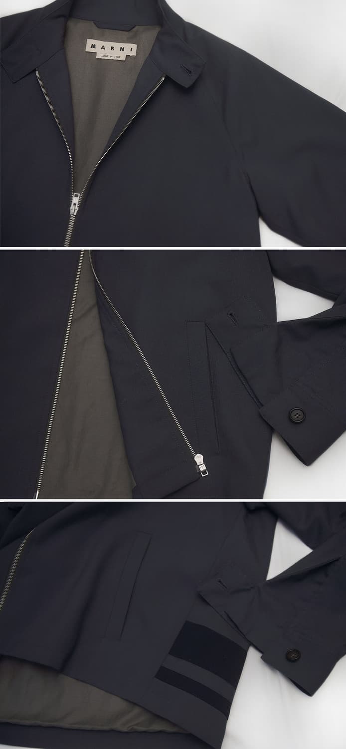 신품급) 마르니 버튼넥 집업 블루종 미니멀 자켓 (48 / 100+) 상품이미지8