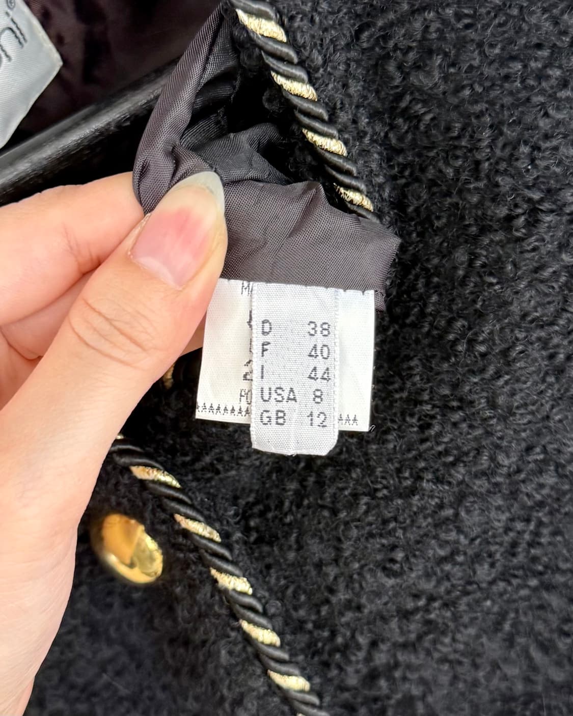 마르첼로 치오니 블랙 울 부클 자켓 상품이미지8