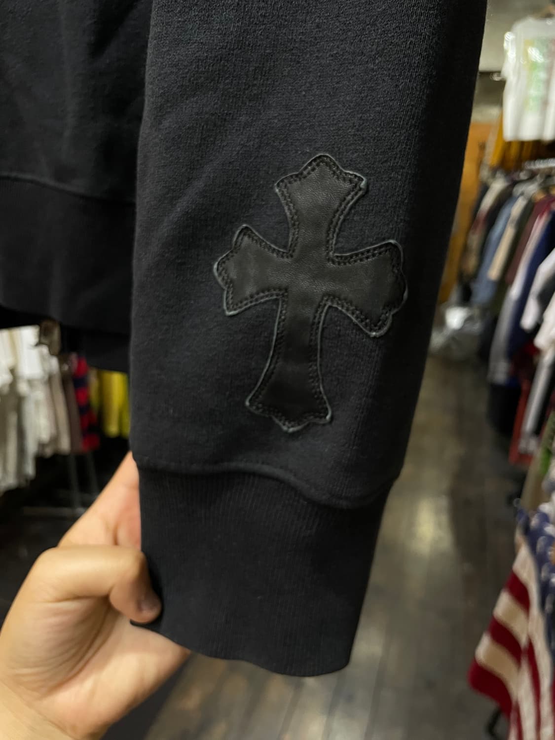Chrome Hearts 크롬하츠 크로스 레더 후드집업 상품이미지3