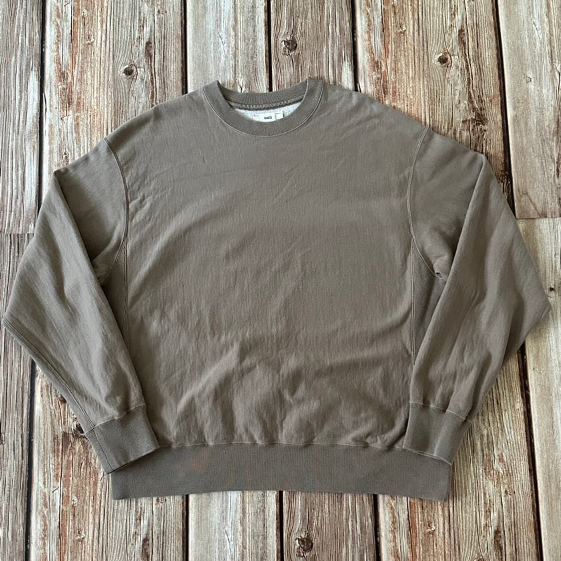unfil 언필 리버스위브 스웻셔츠 4 사이즈 베이지 색상 상품이미지1