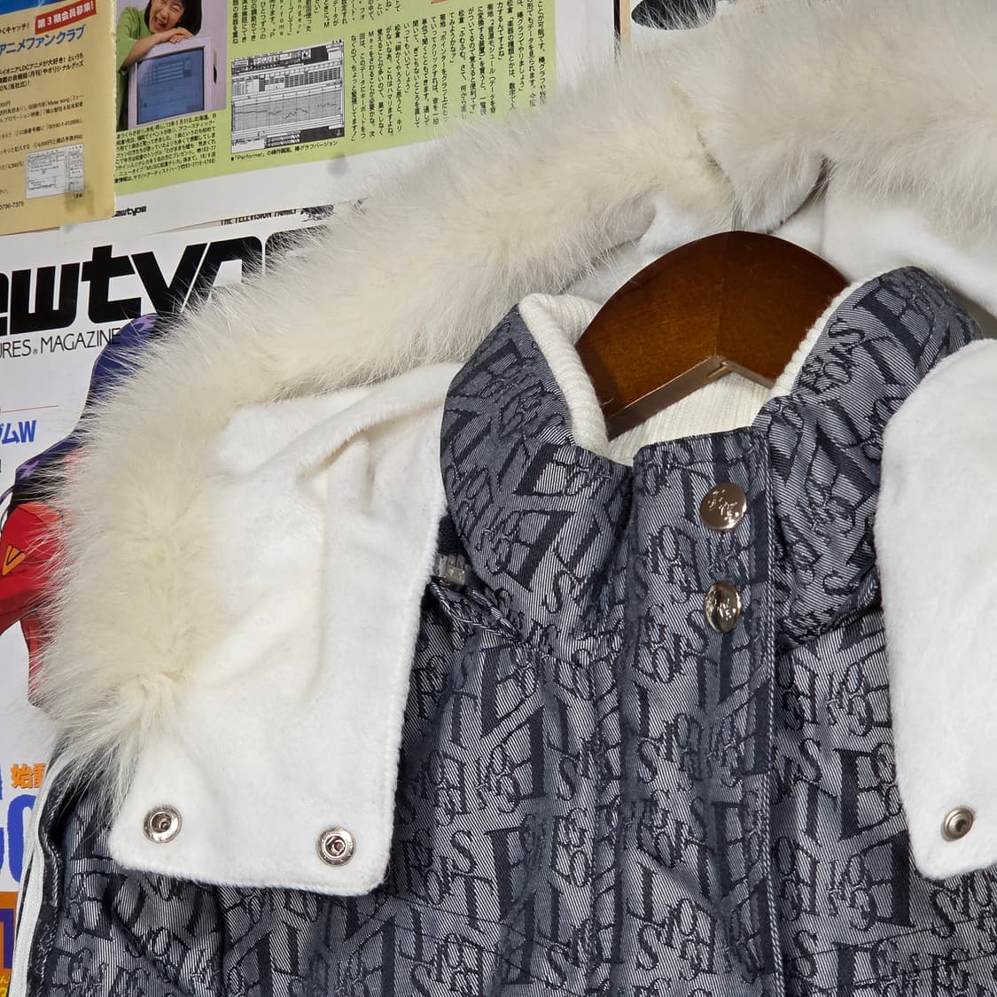 에고이스트 모노그램 갸루 퍼 후드 패딩 점퍼 상품이미지5