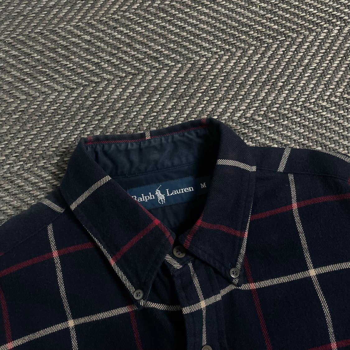 폴로 랄프로렌 체크 블럭 네이비 셔츠o 4638 상품이미지5