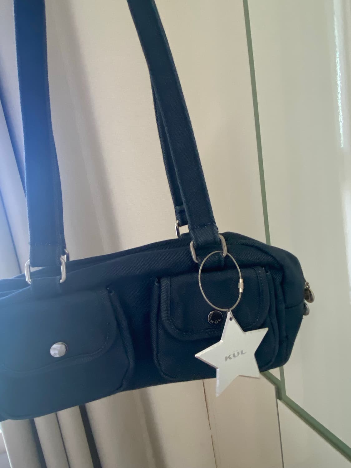 큘 포켓백 블루데님 키링포함!! 상품이미지1