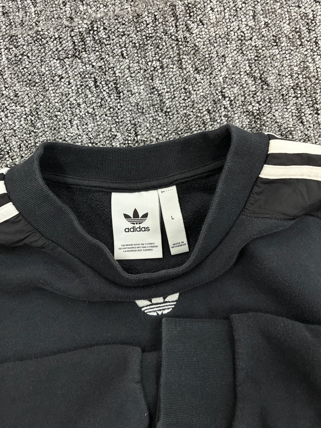 아디다스 블랙 파이어버드 맨투맨 L 상품이미지5