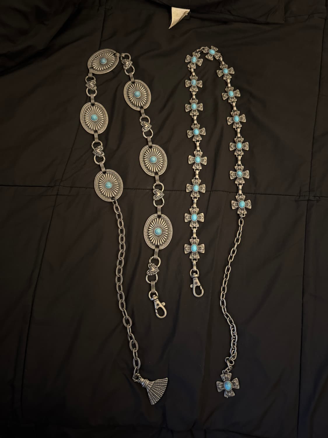 터키석 웨스턴 체인 벨트 상품이미지1