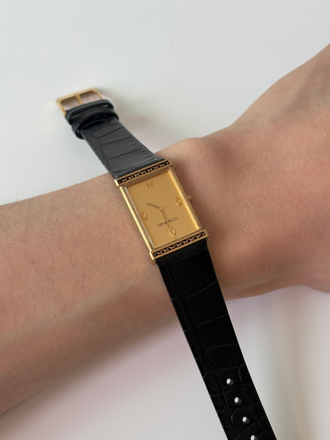 1980s Nina Ricci Gold Square Quartz 상품이미지7
