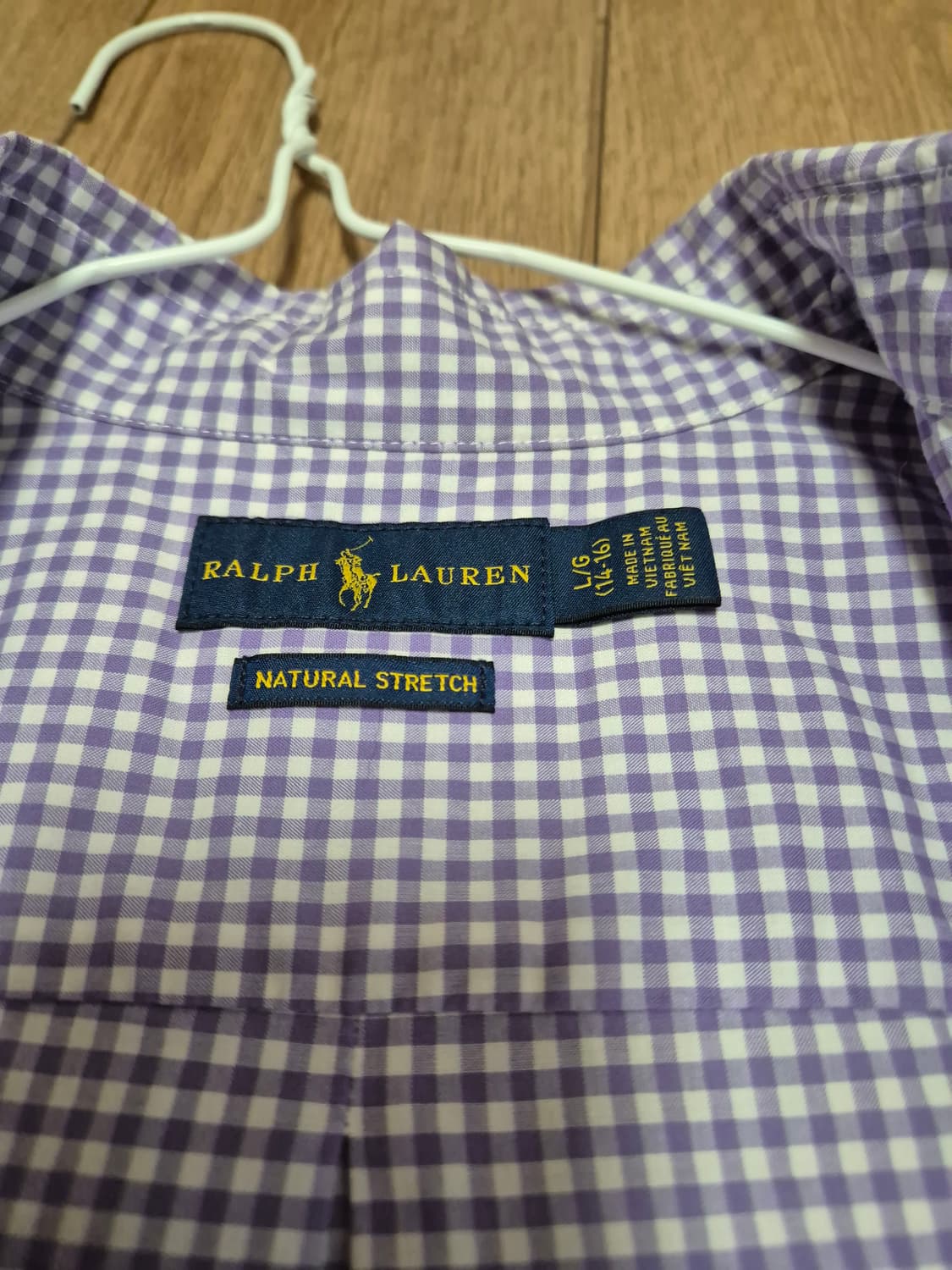 폴로 랄프로렌 반팔 체크 셔츠/퍼플 상품이미지5