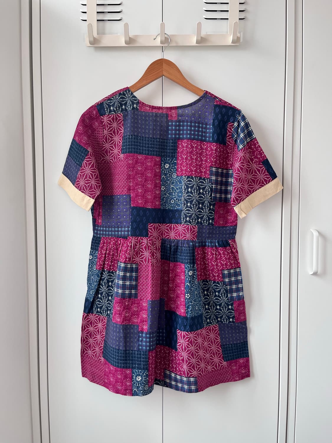 Vintage 패치워크 반팔 하구미 원피스  상품이미지10