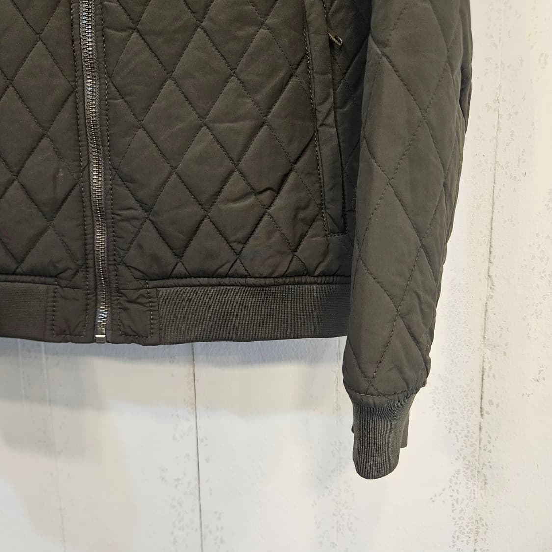 자라 맨 퀼팅 봄버 재킷 올리브 L 상품이미지2