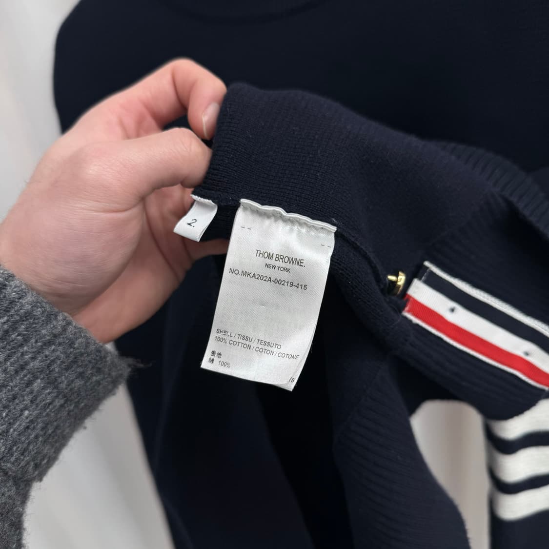 [2] 톰브라운 밀라노스티치 금장 니트 상품이미지5