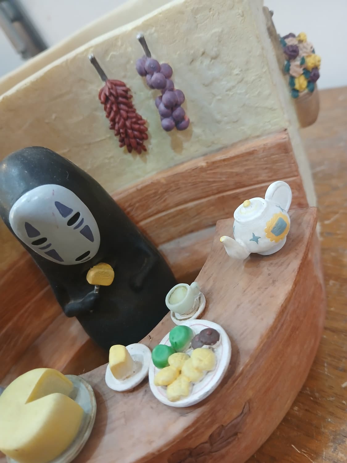 빈티지 지브리 센과 치히로 가오나시,보우네즈미 마블화분 상품이미지3