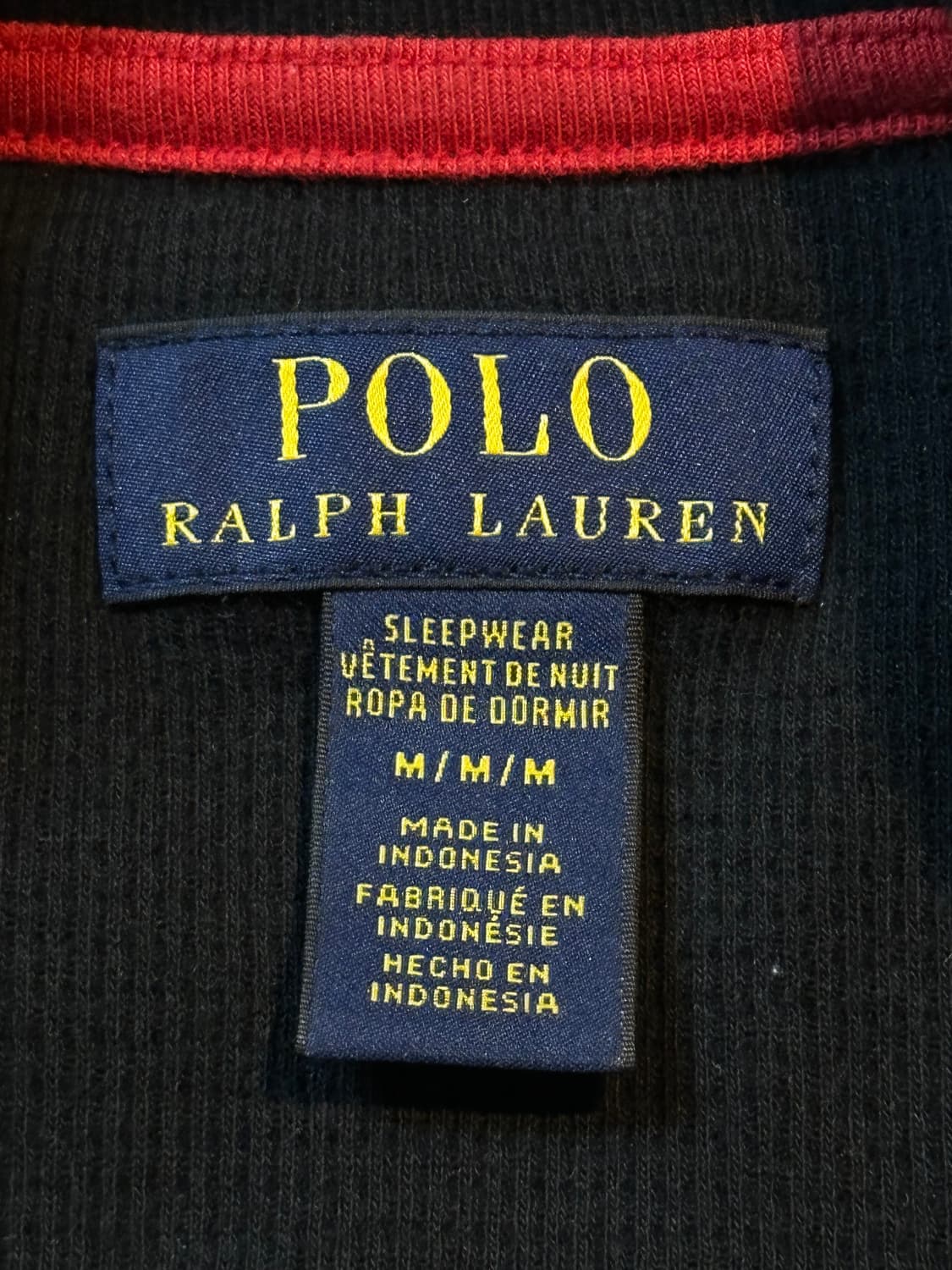 폴로 랄프로렌 POLO 신형 와플 니트 롱슬리브 긴팔 블랙 상품이미지4